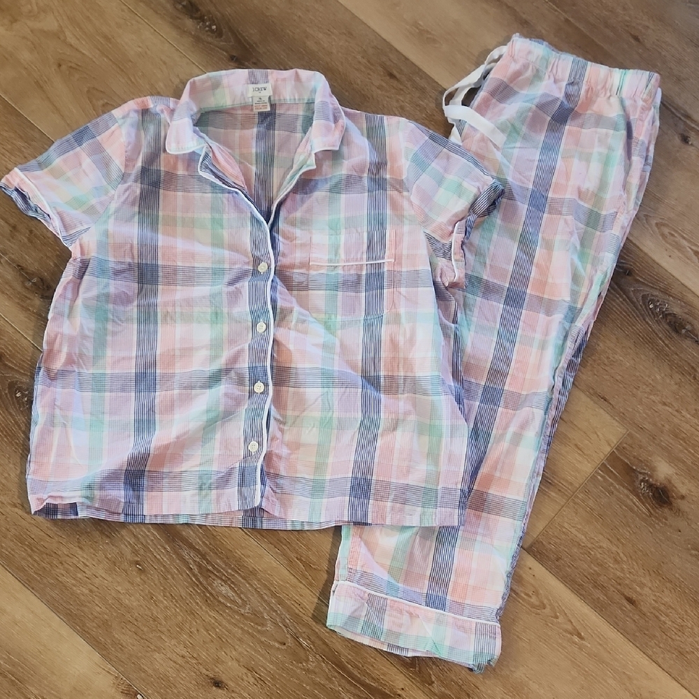 J. Crew Multicolor Plaid Pajama Set